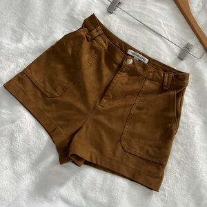 Abercrombie & Fitch Faux Suede Shorts Brown Size 4
